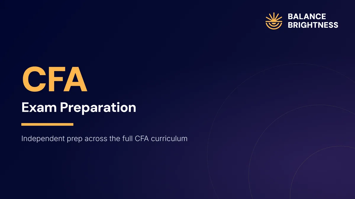 Balance Brightness course: CFA Exam Preparation Program