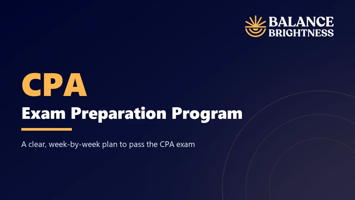 Balance Brightness course: CPA Exam Preparation Program