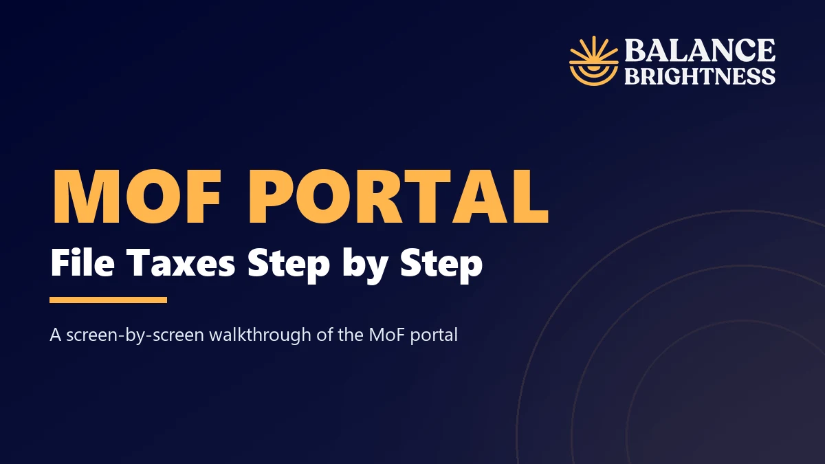 Balance Brightness course: File Taxes on the MoF Portal, Step by Step